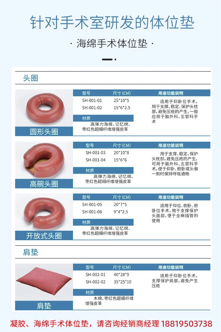 帮助手术病人无痛苦无伤害保持手术中固定体位的手术体位垫